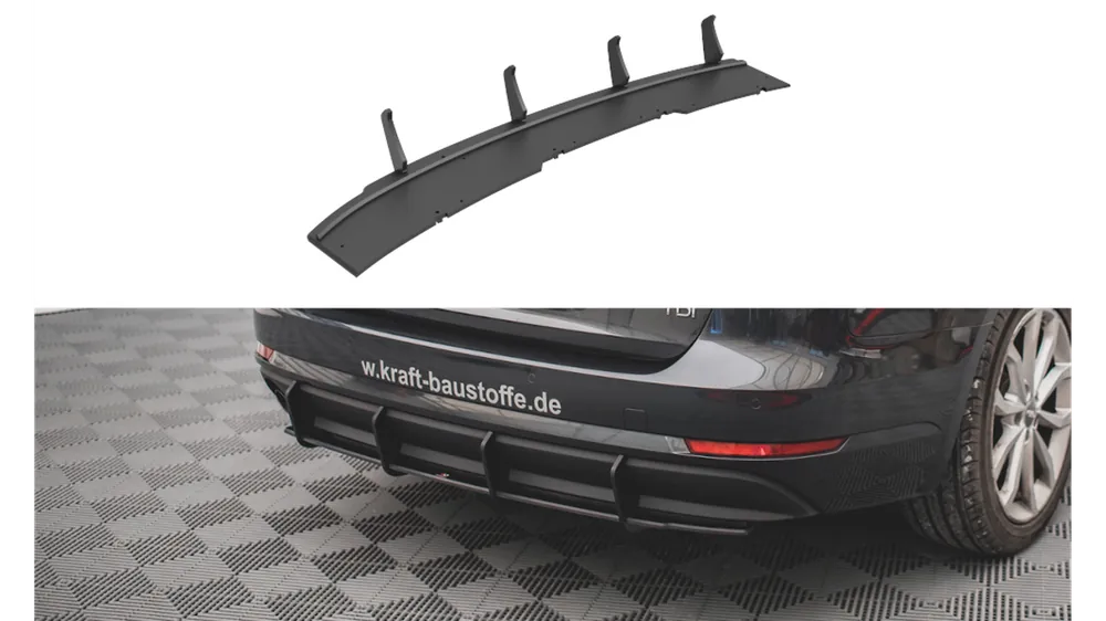 Taniej | Dyfuzor Audi A4 B9 Avant Tył Street Pro Red