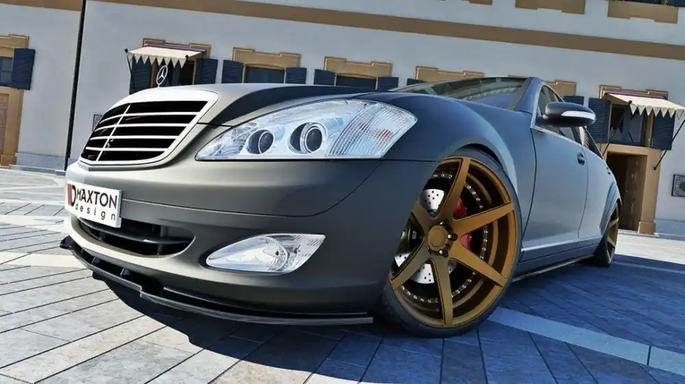 Zostało tylko kilka sztuk | Splitter Mercedes-Benz S W221 przód Gloss Black